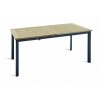 Tavolo da giardino in teak e alluminio nero allungabile Vigo, 150/210x90 cm