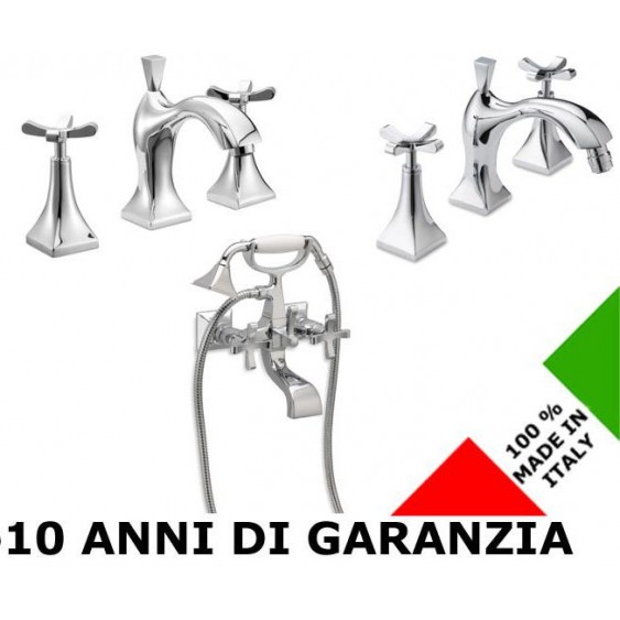 3 Rubinetti per lavabo bidet e vasca Chic7Cento Effepi