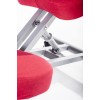 Sgabello ergonomico rosso per casa o ufficio con ruote parquet