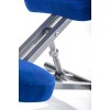 Sgabello ergonomico blu per casa o ufficio con ruote parquet