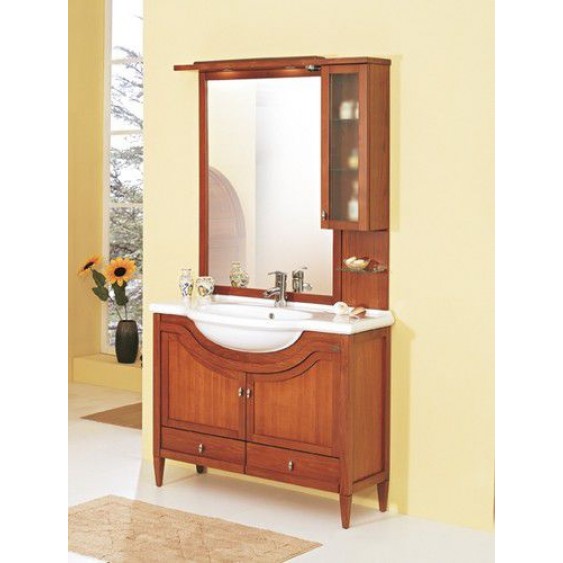 Mobile bagno con lavabo 150x50 cm finto ciliegio Novarredo