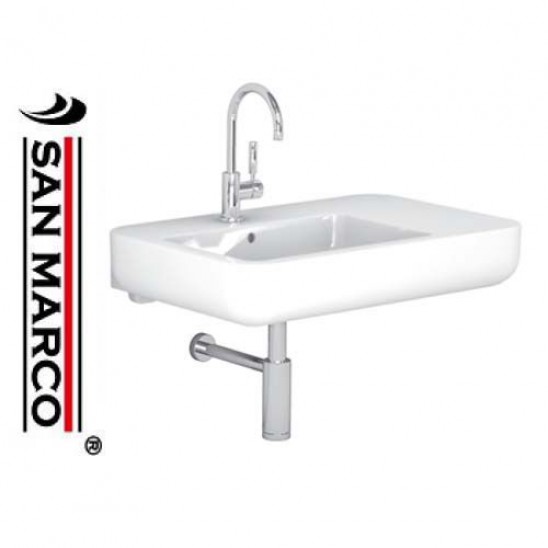 Lavabo bagno Pozzi Ginori Easy 02 80 cm asimmetrico dx