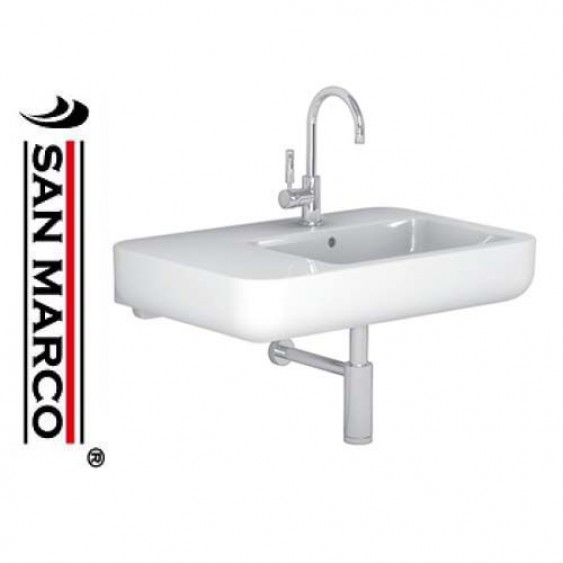 Lavabo bagno Pozzi Ginori Easy 02 80 cm asimmetrico sx