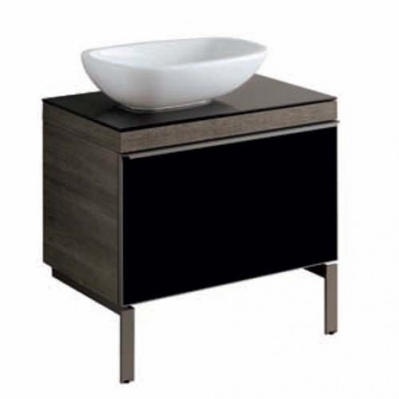 Mobile lavabo Pozzi Ginori Citterio 51x55x74 cm fumè sx