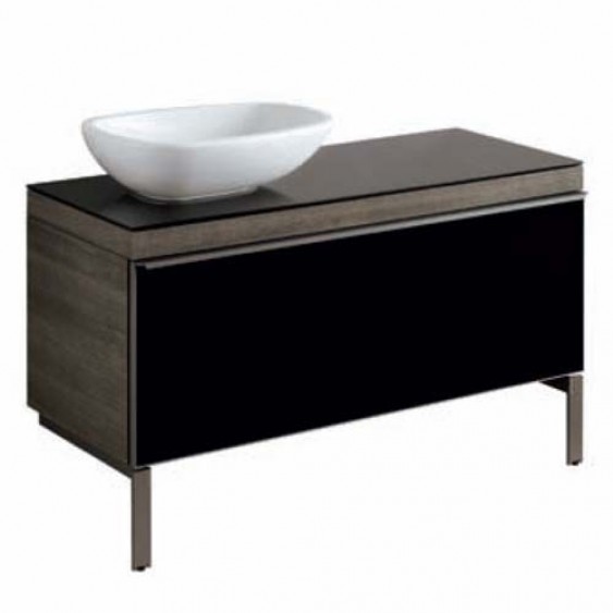 Mobile lavabo Pozzi Ginori Citterio 51x55x119 cm fumè dx