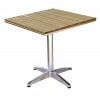 Tavolo bar quadrato alluminio e quercia