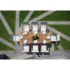 Tavolo da giardino in teak e alluminio avorio allungabile Ajaccio - 150/210x90 cm