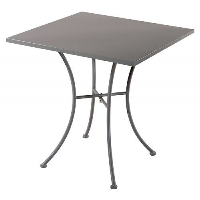 Tavolo bar ferro grigio cenere Spello 70x70 cm | San Marco