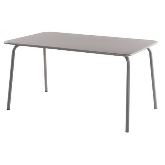 Tavolo bar in ferro color grigio cenere Foligno - rettangolare 140x80 cm