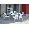 Tavolo da giardino in alluminio bianco sandy Piombino - 150x90 cm