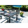 Tavolo da giardino in alluminio grigio Posillipo - rettangolare 180x100 cm