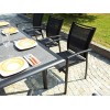 Tavolo da giardino in alluminio nero opaco Circeo - allungabile, 160/240x100 cm