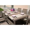 Tavolo da giardino in alluminio satinato e resin wood Bonassola