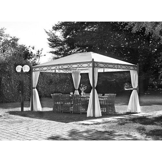 Telo per gazebo da giardino 4x3 mt in ferro lavorato