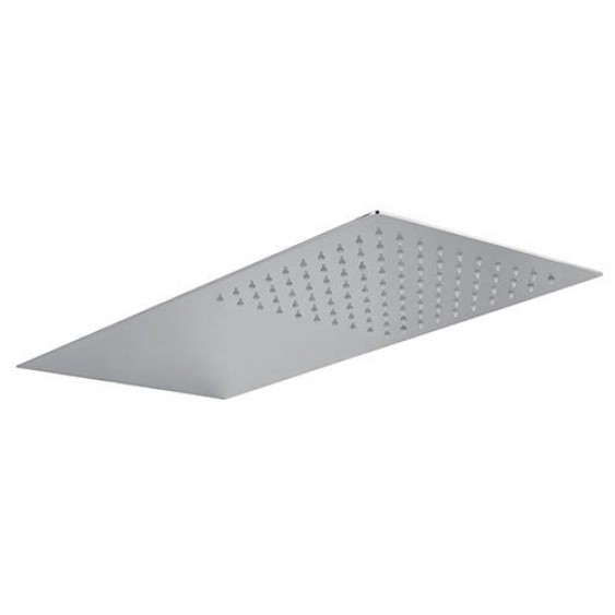 Soffione a parete in acciaio inox Lipsia, 50x27 cm