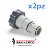 2 Adattatore 32/38 mm per filtro sabbia Intex 10849
