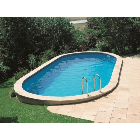 Piscina interrata ovale in acciaio 915 x 470 cm 