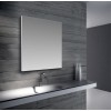 Specchio bagno con telaio rivestito alluminio satinato 60x72 cm