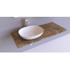Mensola per lavabo in abete rustico con misure a scelta personalizzabili