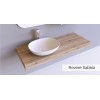 Mensola per lavabo in legno laminato Rovere Sabbia