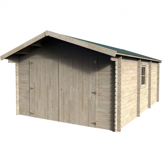 Garage in legno rettangolare 386x550 cm Gemma