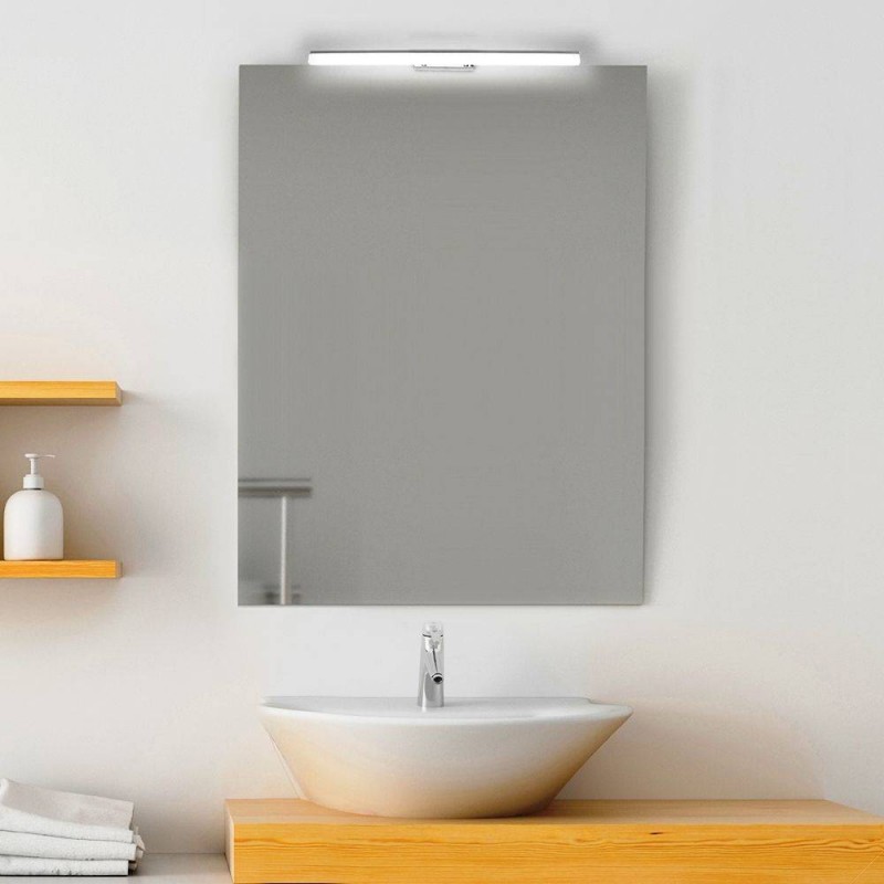 Stile 7 Aiboria specchio da bagno a LED,Specchio Bagno Rettangolare specchio da bagno con bluetooth e illuminazione bianca fredda Specchio Parete da Muro IP67 per Il Trucco Personalizzato 60*80cm 