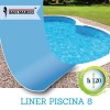 Liner per piscina forma di otto 540x350x120 cm