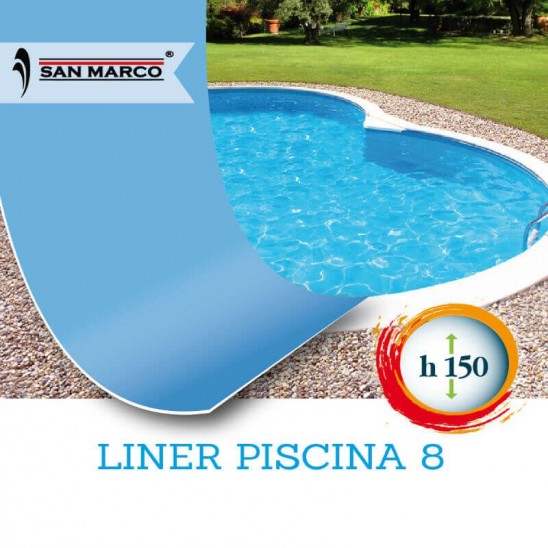 Liner interno per piscina a forma di otto 625x360x150