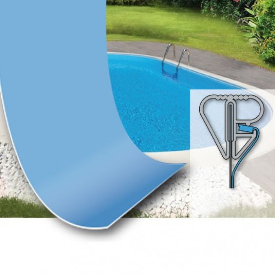 Liner per piscina interrata ovale 737x360 h120 cm 