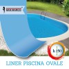 Liner per piscina interrata ovale 900 x 500 h150 cm