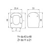 Copriwater compatibile serie Square di Pozzi Ginori