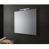 Specchio bagno filo lucido con lampada led 60x60 cm
