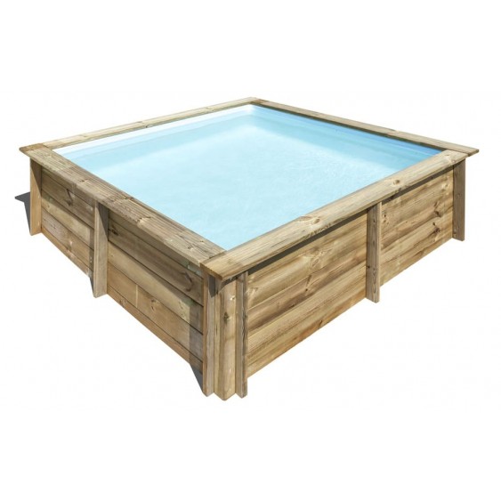 Piscina in Legno quadrata Gre City da 225x225 cm