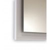 Specchio personalizzato su misura con cornice scavata bianca