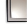 Specchio personalizzato su misura con cornice scavata perimetrale nera