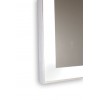 Specchio retroilluminato su misura e cornice in alluminio satinato