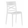 Set da 4 sedie bianche da interno o esterno in resina