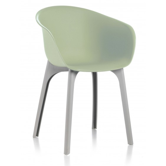 Coppia di sedie Divina, colore verde chiaro da Esterno