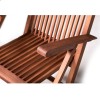 2 sedie da esterno pieghevoli con braccioli in teak