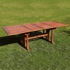 Set da giardino in teak con tavolo allungabile e 10 sedie