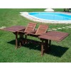 Set da giardino in teak con tavolo allungabile e 6 sedie