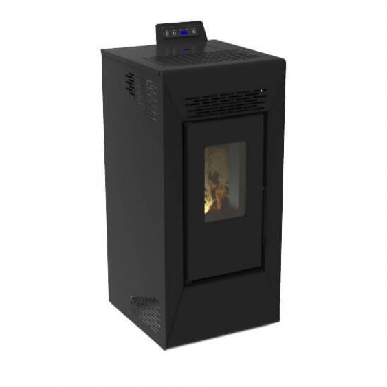 Stufa a pellet canalizzata Courmayeur 8,74 kw nero