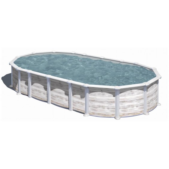 Piscina ovale Gre Islanda con sistema omega 610x375 cm