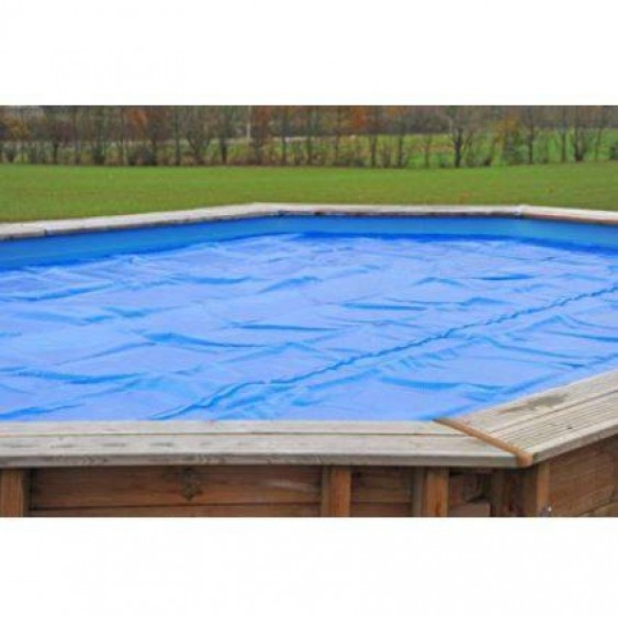 Copertura isotermica Gre azzurra per piscina ovale da 487x287 cm