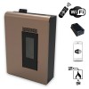 Stufa a pellet wifi salvaspazio Brionia bronzo da 11,61 Kw