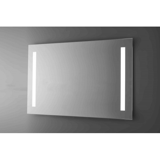 Specchio bagno led retroilluminato con sabbiature frontali 110x80 cm