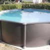 Liner grigio per piscina ovale GRE da 500x300x120 cm