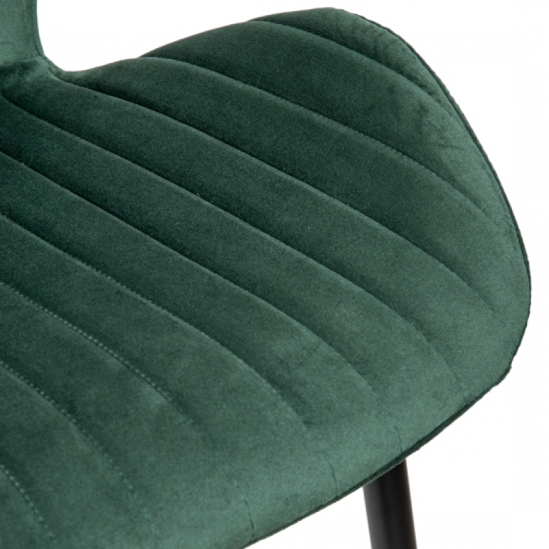 Set 4 sedie in velluto vintage Margot verde petrolio