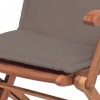 Cuscino per sedie da esterno con schienale marrone